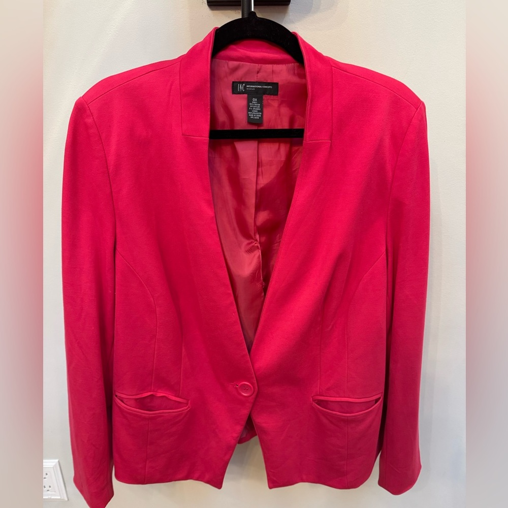 INC International Concepts Vibrant Pink Blazer